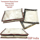 SHREE SHYAM PRODUCTS 3 INCH TRANSPARENT SAREE COVER TIGER