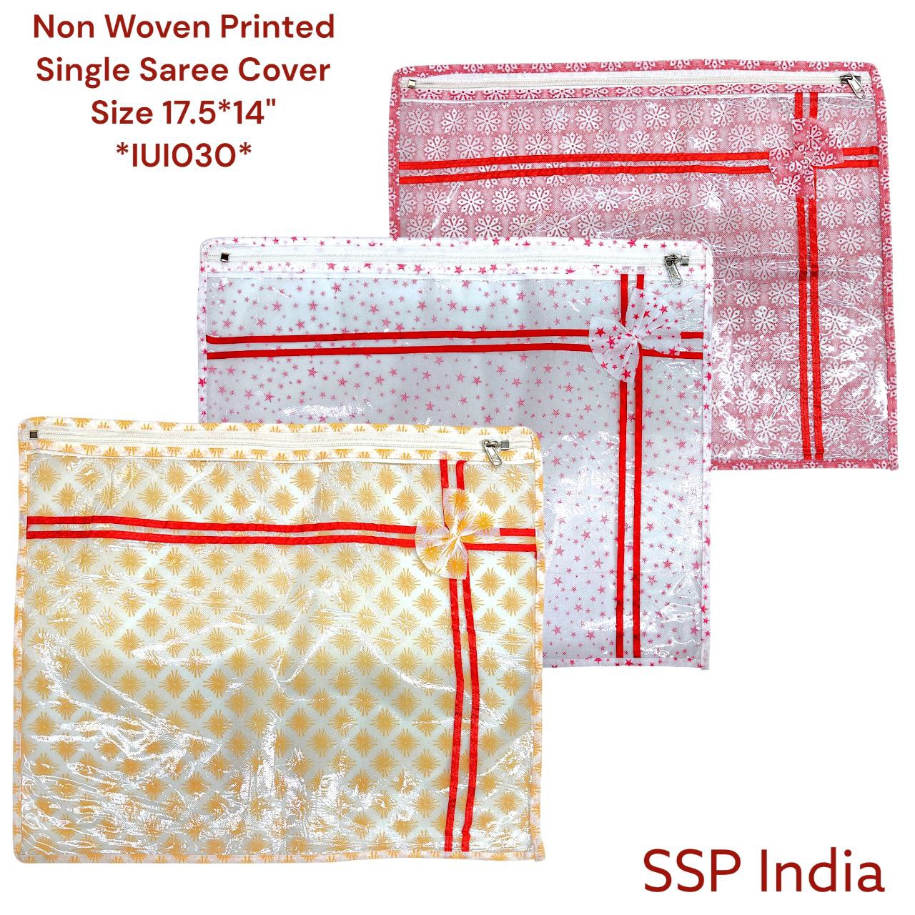 SHREE SHYAM PRODUCTS SINGLE PRINTED BOW SINGLE SAREE COVER