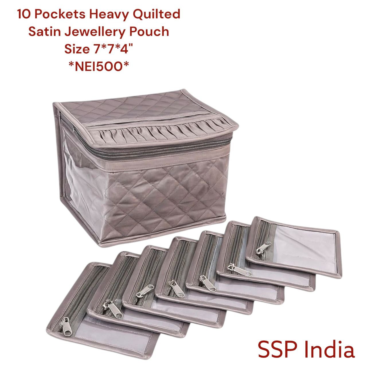 SHREE SHYAM PRODUCTS 10 POCKET HEAVY QUALITY JEWELLERY POUCH