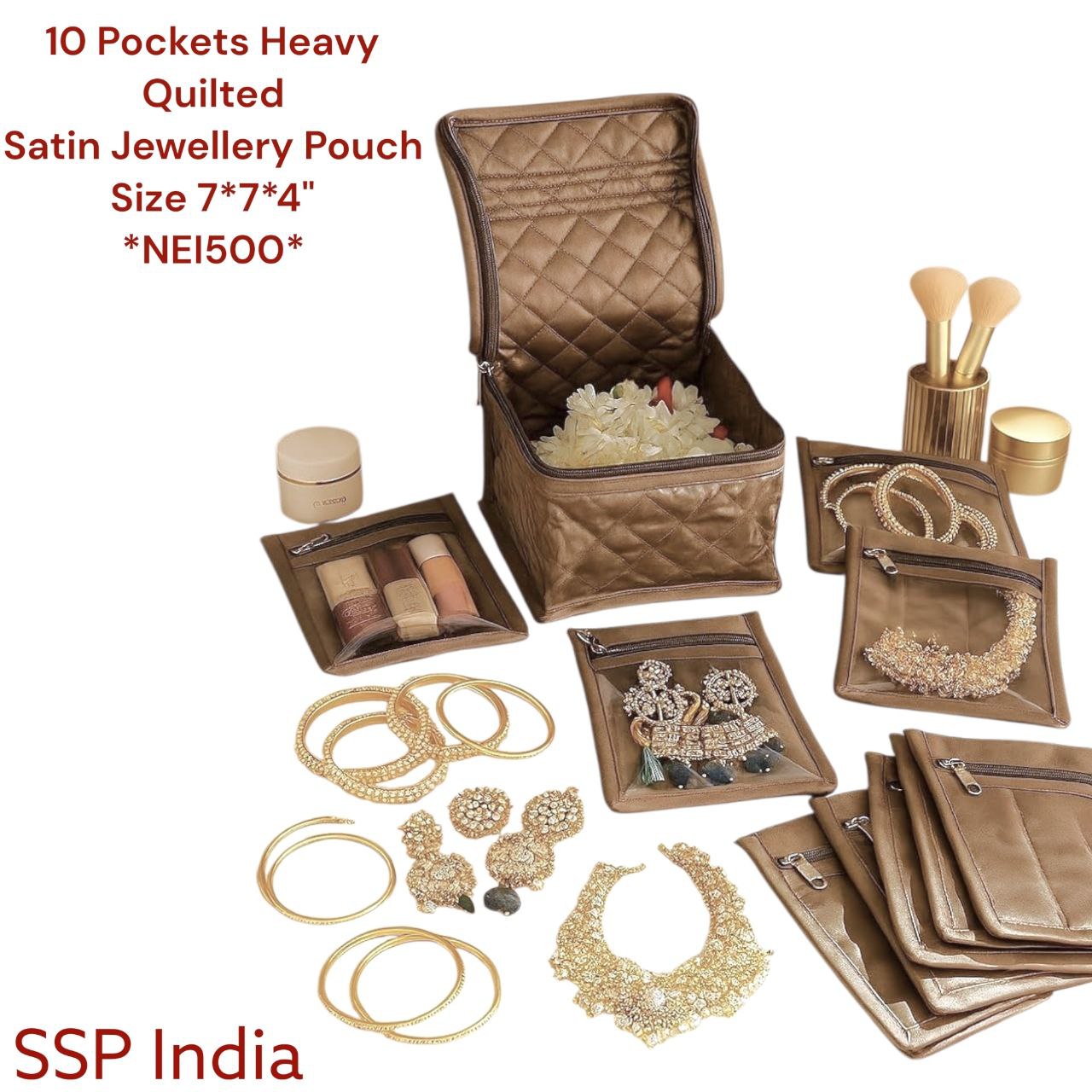 SHREE SHYAM PRODUCTS 10 POCKET HEAVY QUALITY JEWELLERY POUCH