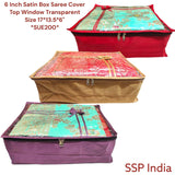 SHREE SHYAM PRODUCTS 6 INCH SATIN SAREE COVER BOW