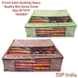 SHREE SHYAM PRODUCTS 6 INCH HEAVY QUILT SATIN BOX SAREE COVER