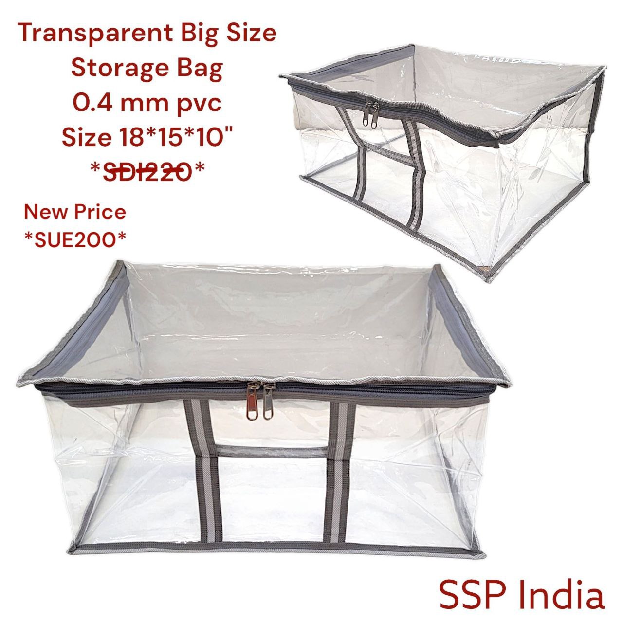 SHREE SHYAM PRODUCTS 10 INCH TRANSPARENT SAREE COVER