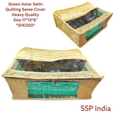 SHREE SHYAM PRODUCTS GREEN ASTAR SATIN QUILTING SAREE COVER