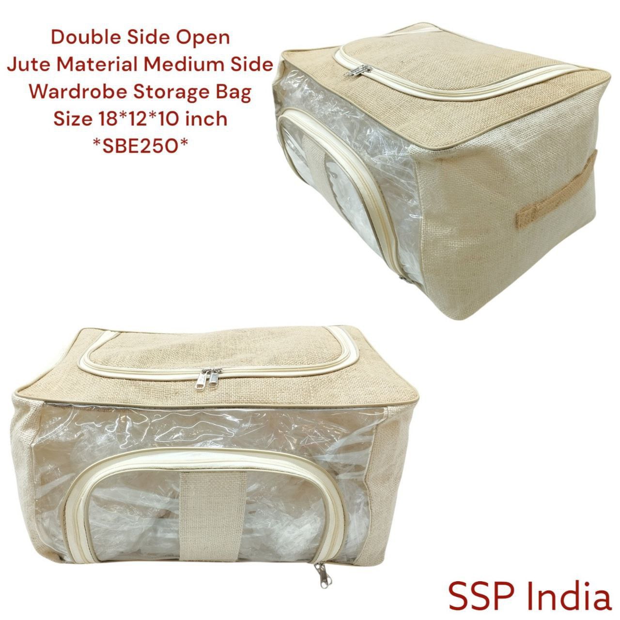 SHREE SHYAM PRODUCTS MEDIUM SIZE 2 SIDE OPEN JUTE STORAGE BAGS