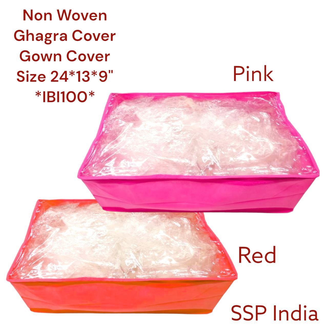 SHREE SHYAM PRODUCTS RED PINK GHAGRA COVER GOWN COVER