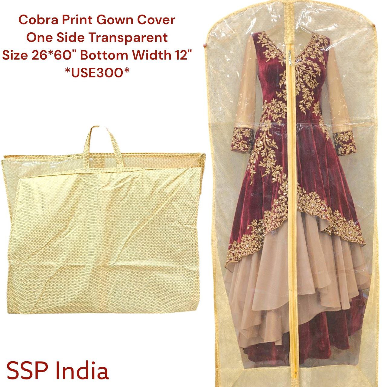 SHREE SHYAM PRODUCTS COBRA PRINT 12 FOOT HEIGHT HANGING GOWN COVER