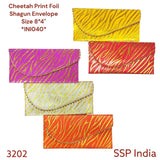 SHREE SHYAM PRODUCTS FOIL PRINT CHEETAH DESIGN SHAGUN ENVELOPE