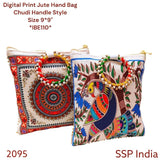 SHREE SHYAM PRODUCTS DIGITAL PRINT CHUDI HANDLE JUTE HAND BAGS