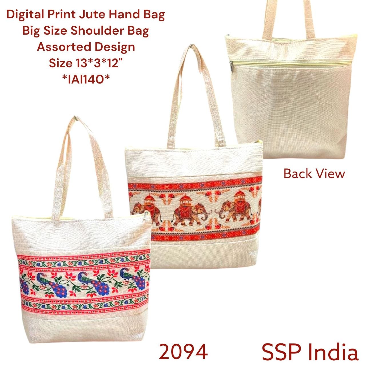 SHREE SHYAM PRODUCTS DIGITAL PRINT JUTE HAND BAGS BIG SIZE
