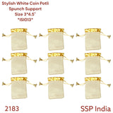 SHREE SHYAM PRODUCTS 3*4.5 INCH MINI COIN POTLI SPUNCH QUALITY