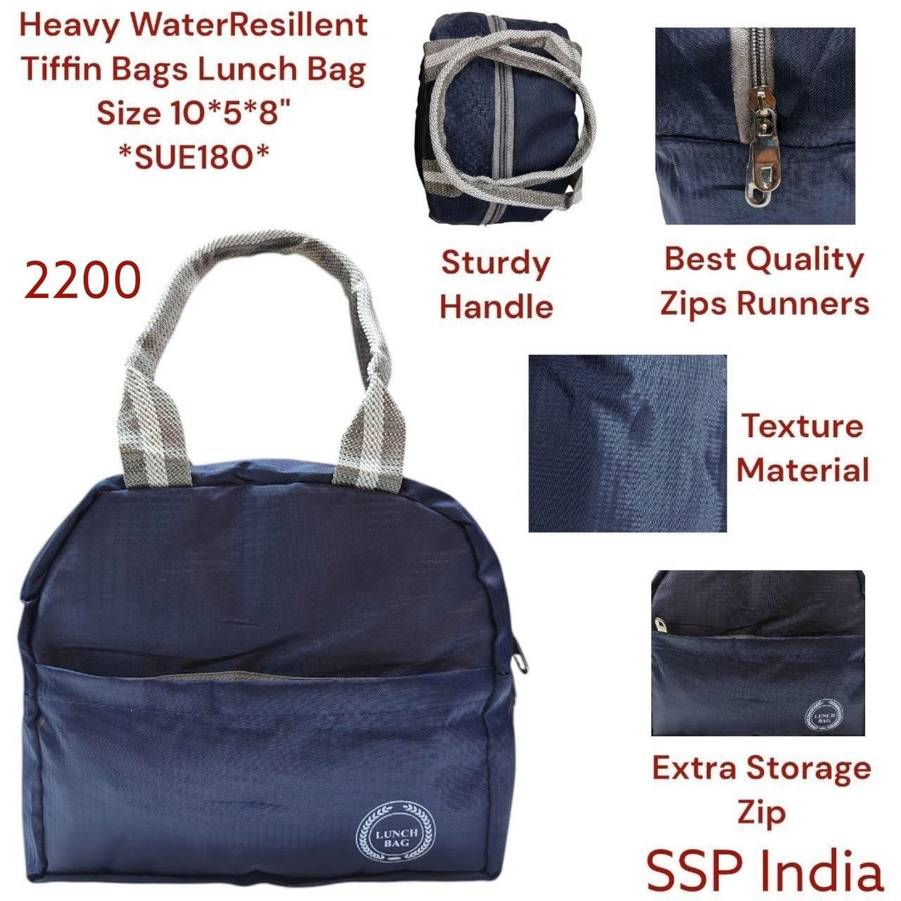 SHREE SHYAM PRODUCTS HEAVY QUALITY WATER RESILLENT TIFFIN BAGS LUNCH BAGS