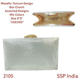 SHREE SHYAM PRODUCTS METALLIC DESIGN BOX CLUTCH HAND CLUTCH BAGS