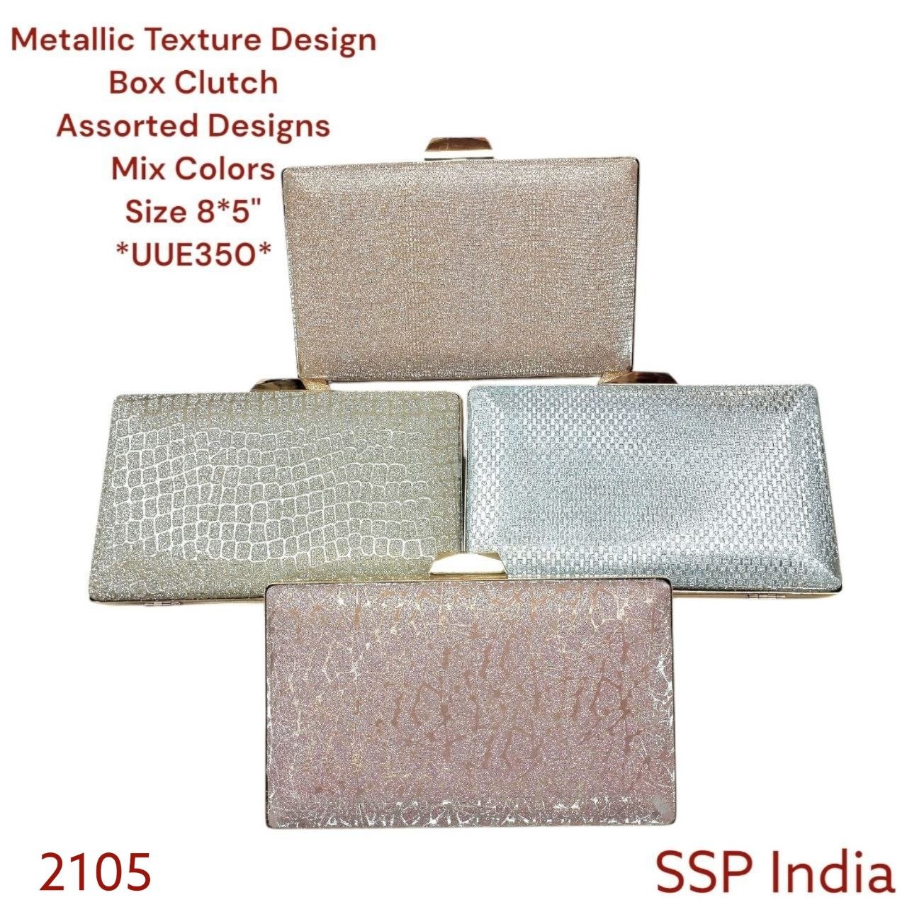 SHREE SHYAM PRODUCTS METALLIC DESIGN BOX CLUTCH HAND CLUTCH BAGS