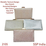 SHREE SHYAM PRODUCTS METALLIC DESIGN BOX CLUTCH HAND CLUTCH BAGS