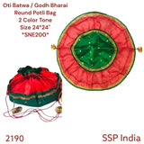 SHREE SHYAM PRODUCTS 2 TONE TISSUE SILK JHOL POTLI