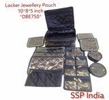 SHREE SHYAM PRODUCTS 12 POCKET SATIN JEWELLERY LOCKER POUCH