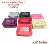 SHREE SHYAM PRODUCTS 12 POCKET SATIN JEWELLERY LOCKER POUCH