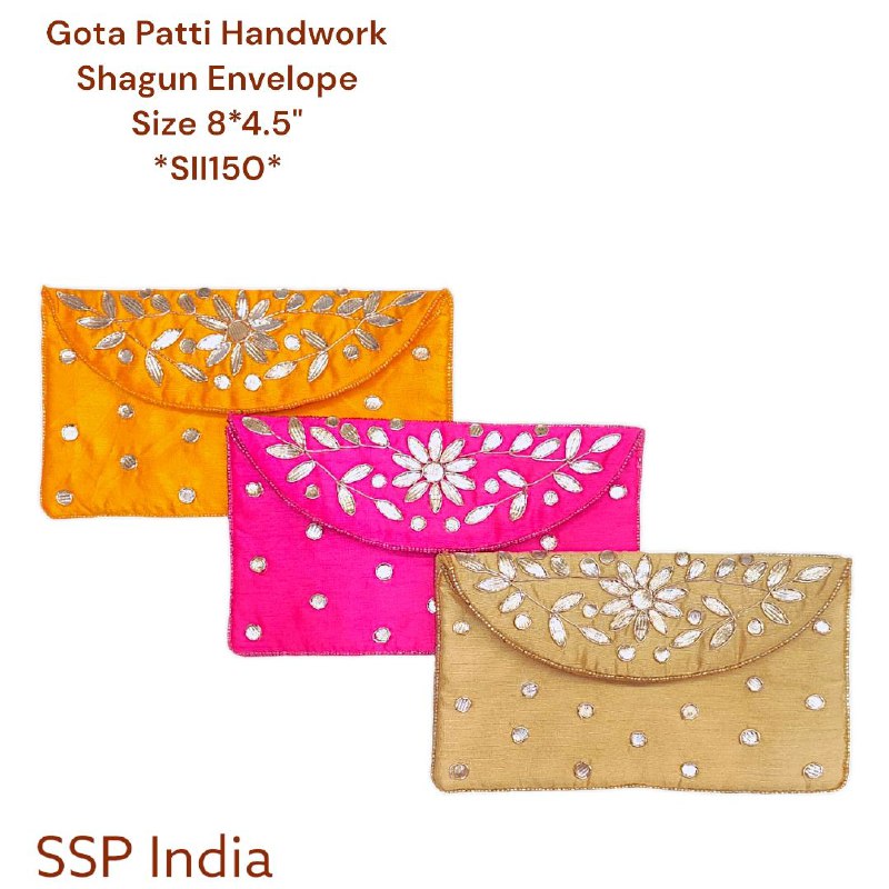 GOTTA PATTI HANDWORK SHAGUN ENVELOPE SILK