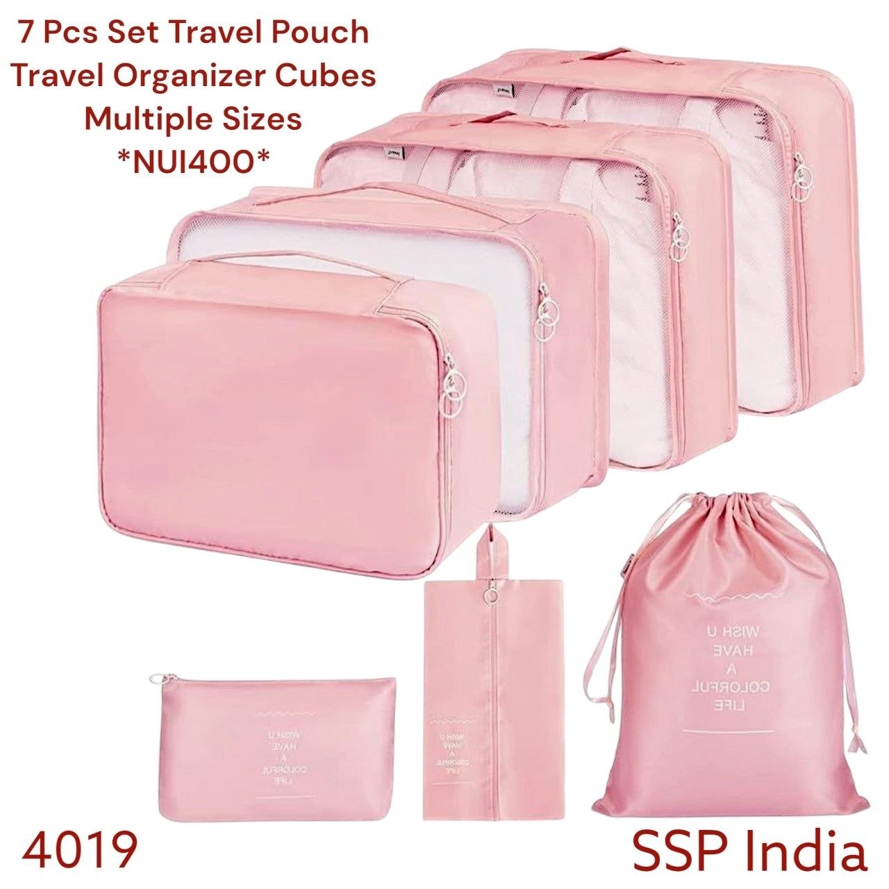 SHREE SHYAM PRODUCTS 7 PCS SET IMPORTED TRAVEL CUBES ORGANIZER