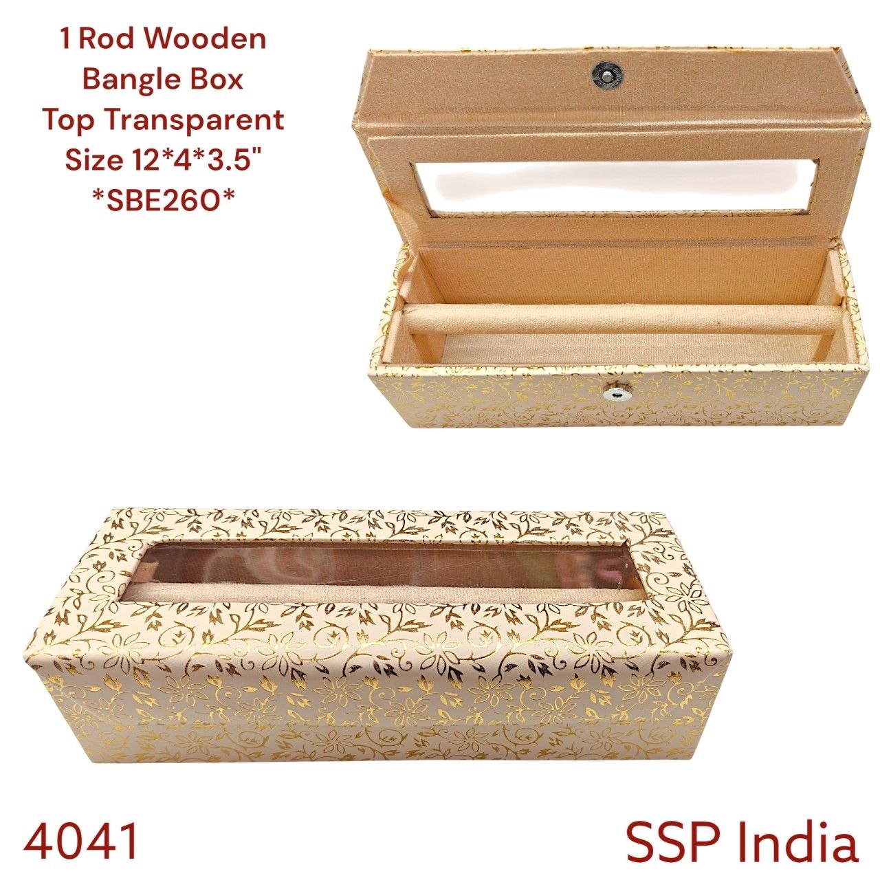 SHREE SHYAM PRODUCTS TOP TRANSPARENT 1 ROD WOODEN BANGLE WINDOW