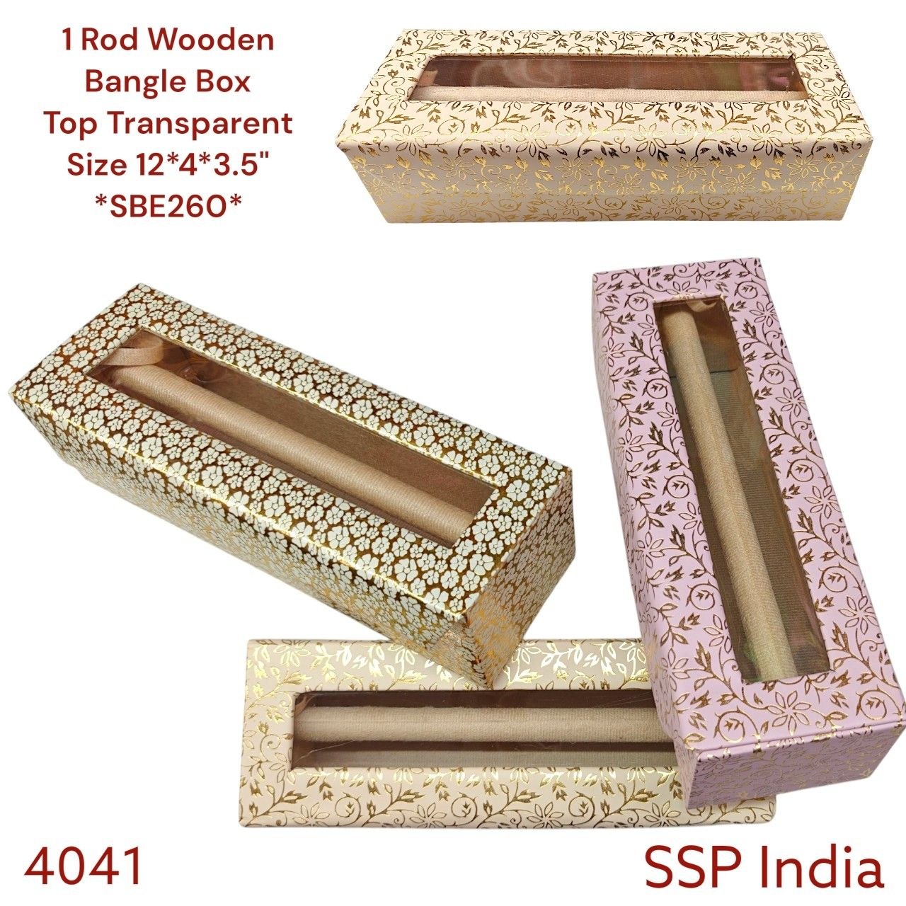 SHREE SHYAM PRODUCTS TOP TRANSPARENT 1 ROD WOODEN BANGLE WINDOW