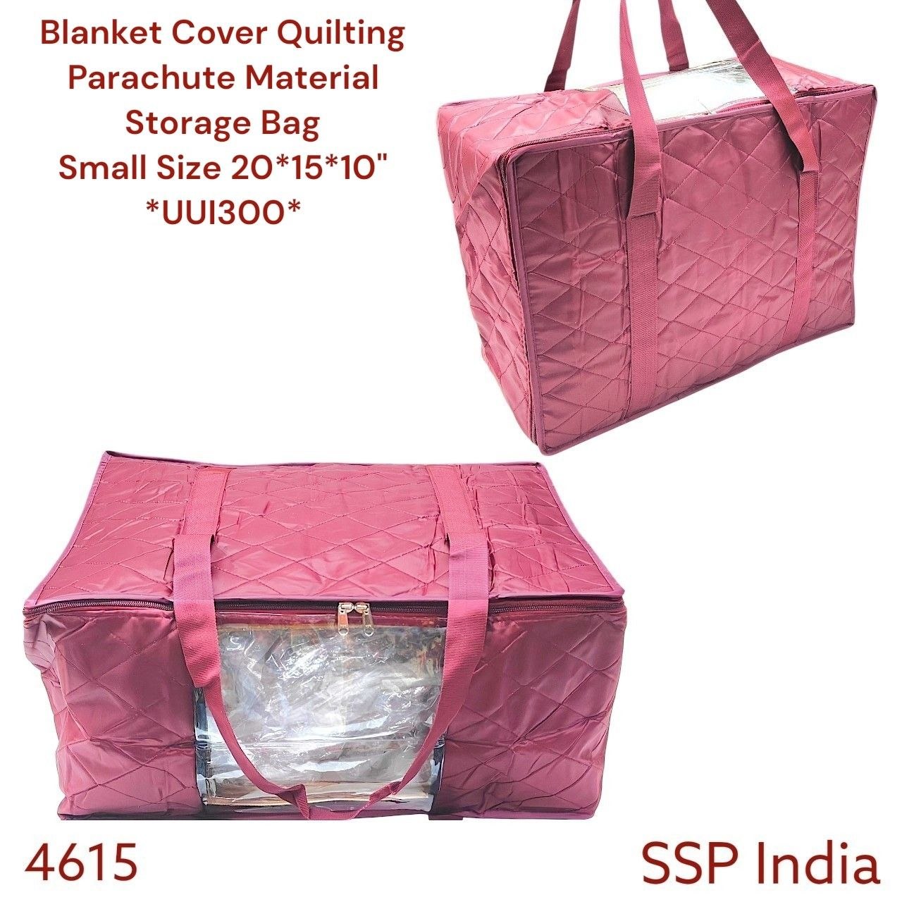 SHREE SHYAM PRODUCTS SMALL SIZE QUILTING STORAGE WITH HANDLE BLANKET COVER