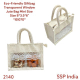 SHREE SHYAM PRODUCTS 6*8 JUTE BAGS TRANSPARENT LACE BAGS