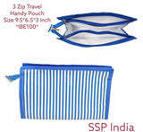 3 CHAIN LINING TRAVEL POUCH