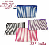 3 CHAIN LINING TRAVEL POUCH