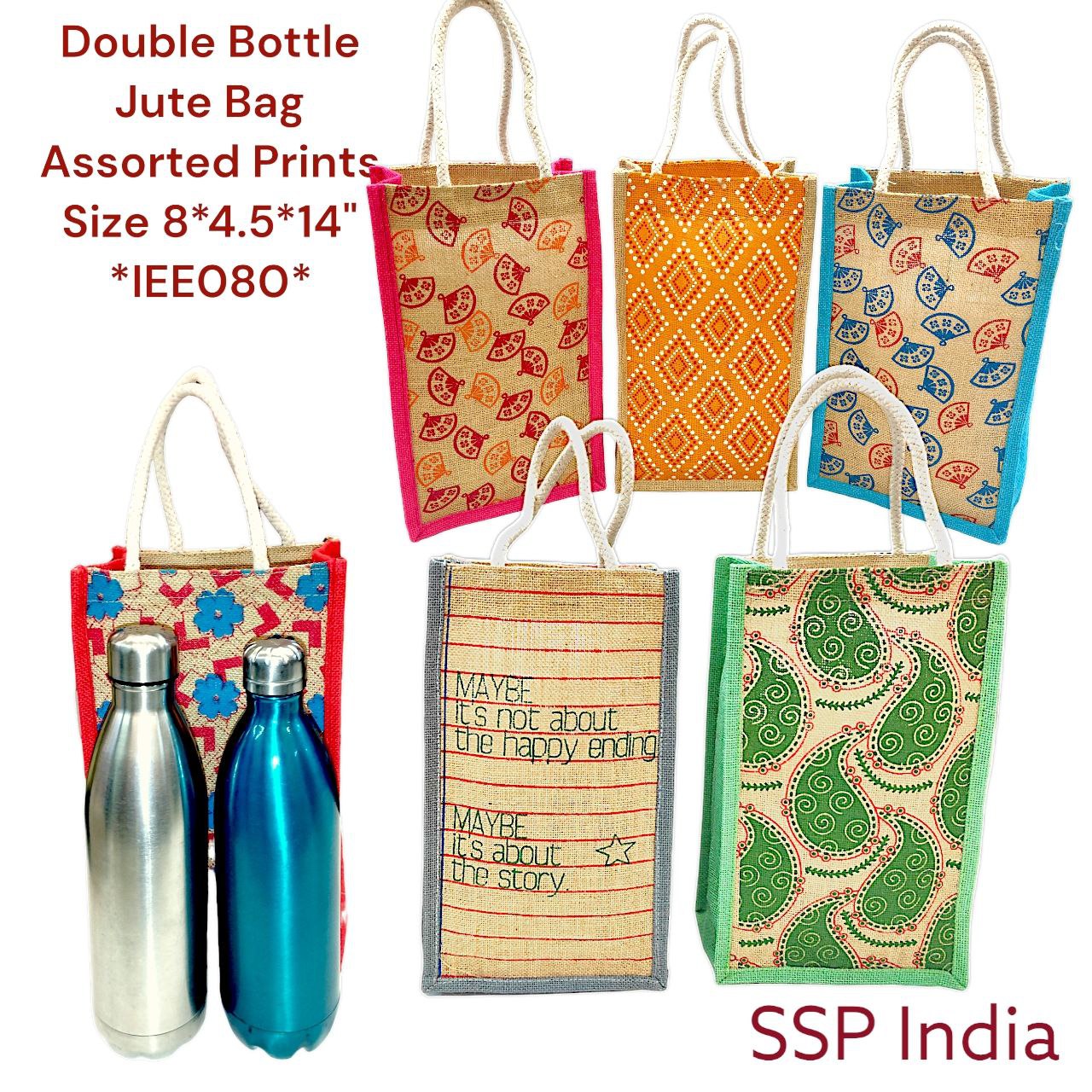 DOUBLE BOTTLE JUTE BAGS