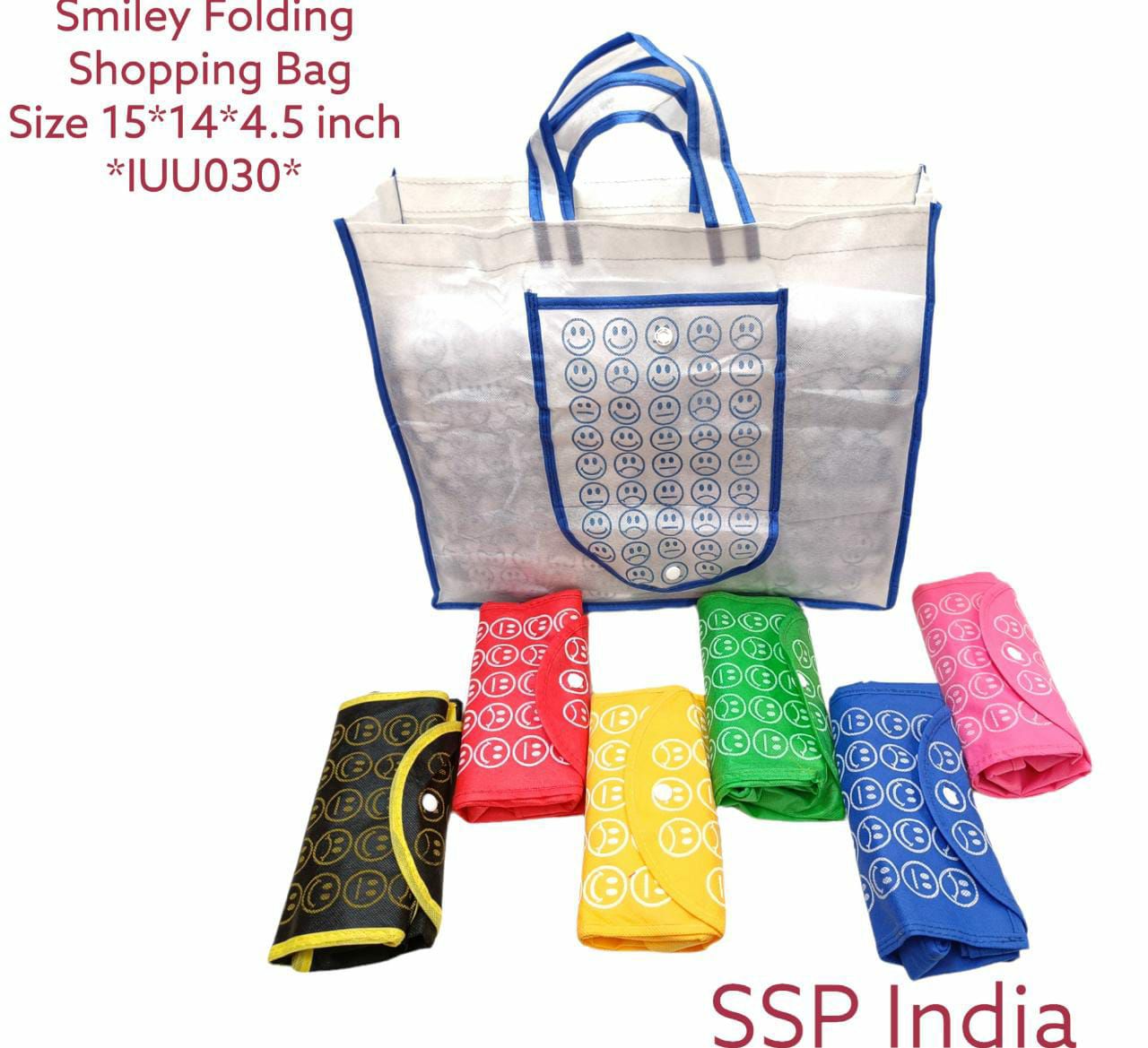 SHREE SHYAM PRODUCTS NON WOVEN SMILEY SHOPPING BAGS