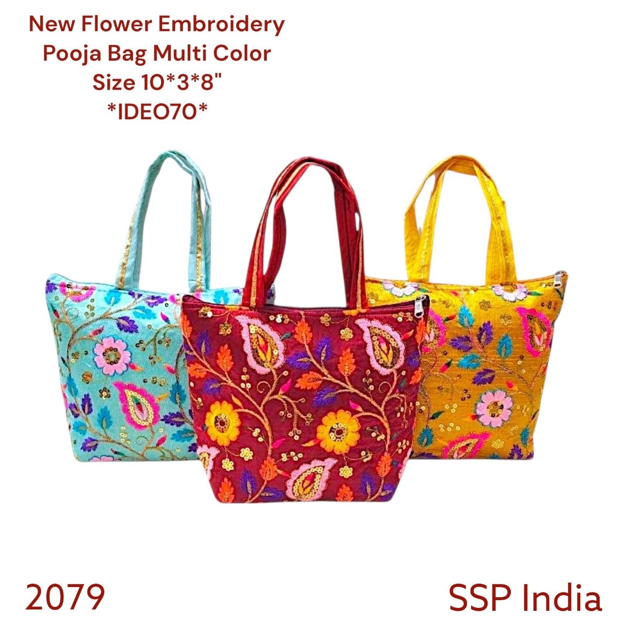 SHREE SHYAM PRODUCTS NEW FLOWER EMBROIDERY MINI HAND BAGS