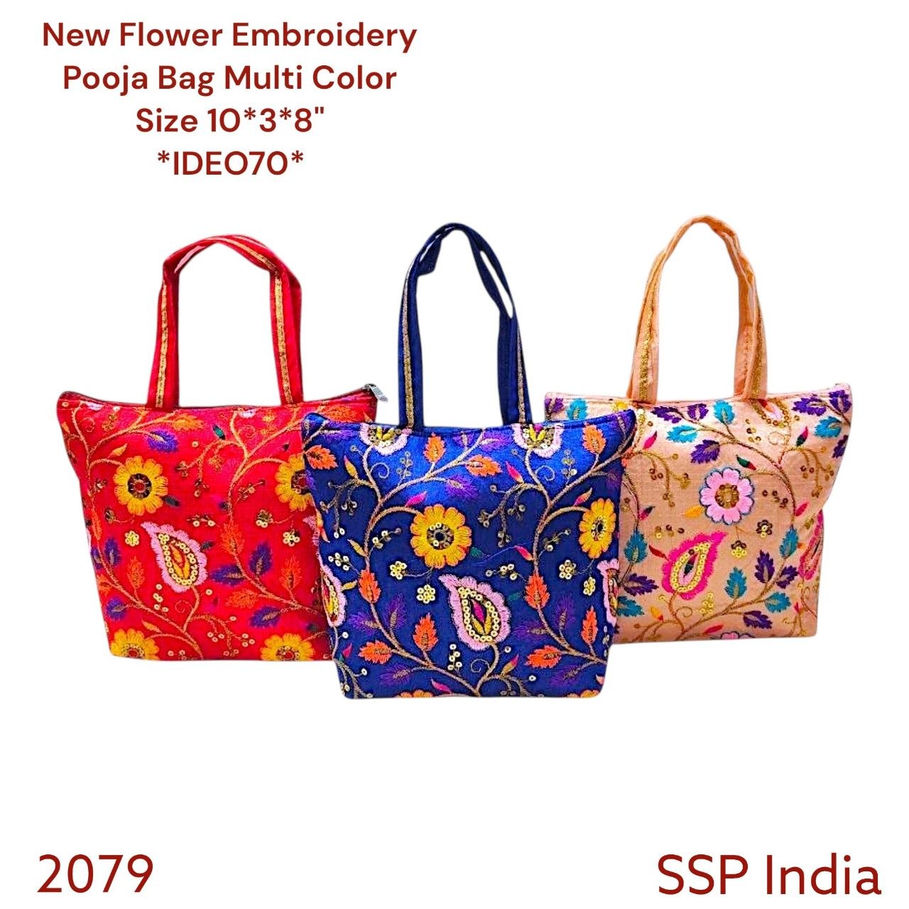 SHREE SHYAM PRODUCTS NEW FLOWER EMBROIDERY MINI HAND BAGS