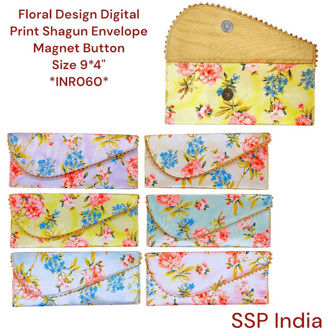 SHREE SHYAM PRODUCTS DIGITAL PRINT FLORAL DESIGN SHAGUN ENVELOPE