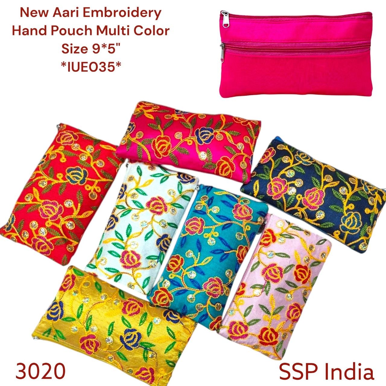 SHREE SHYAM PRODUCTS NEW AARI EMBROIDERY SILK POUCH