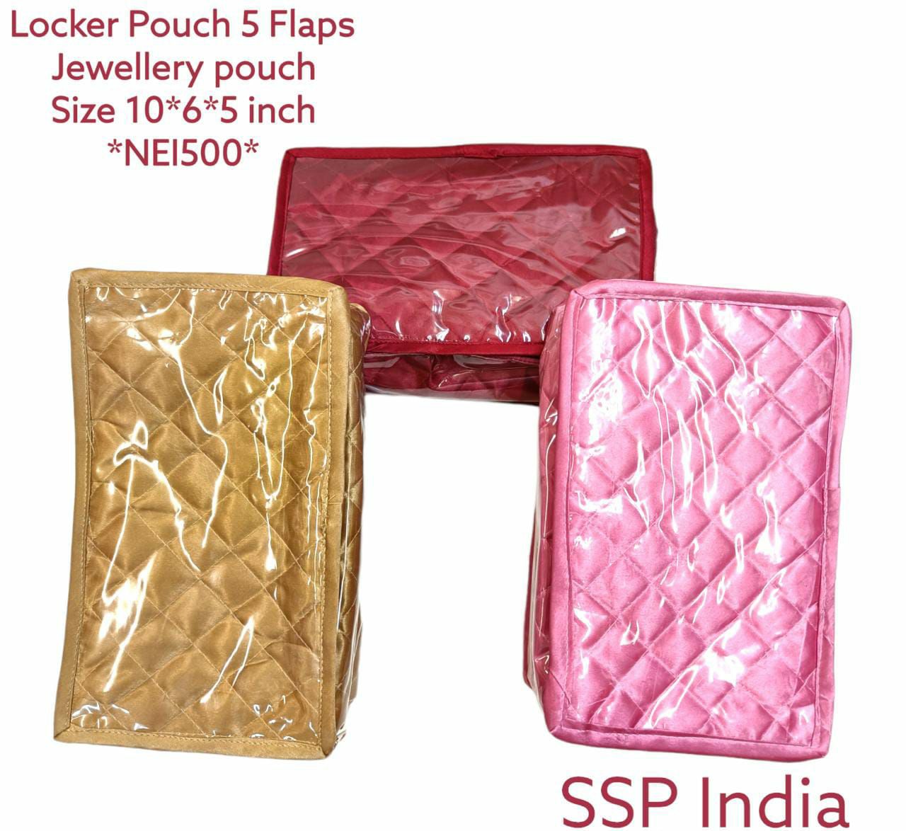 SHREE SHYAM PRODUCTS QUILTED SATIN LOCKER POUCH