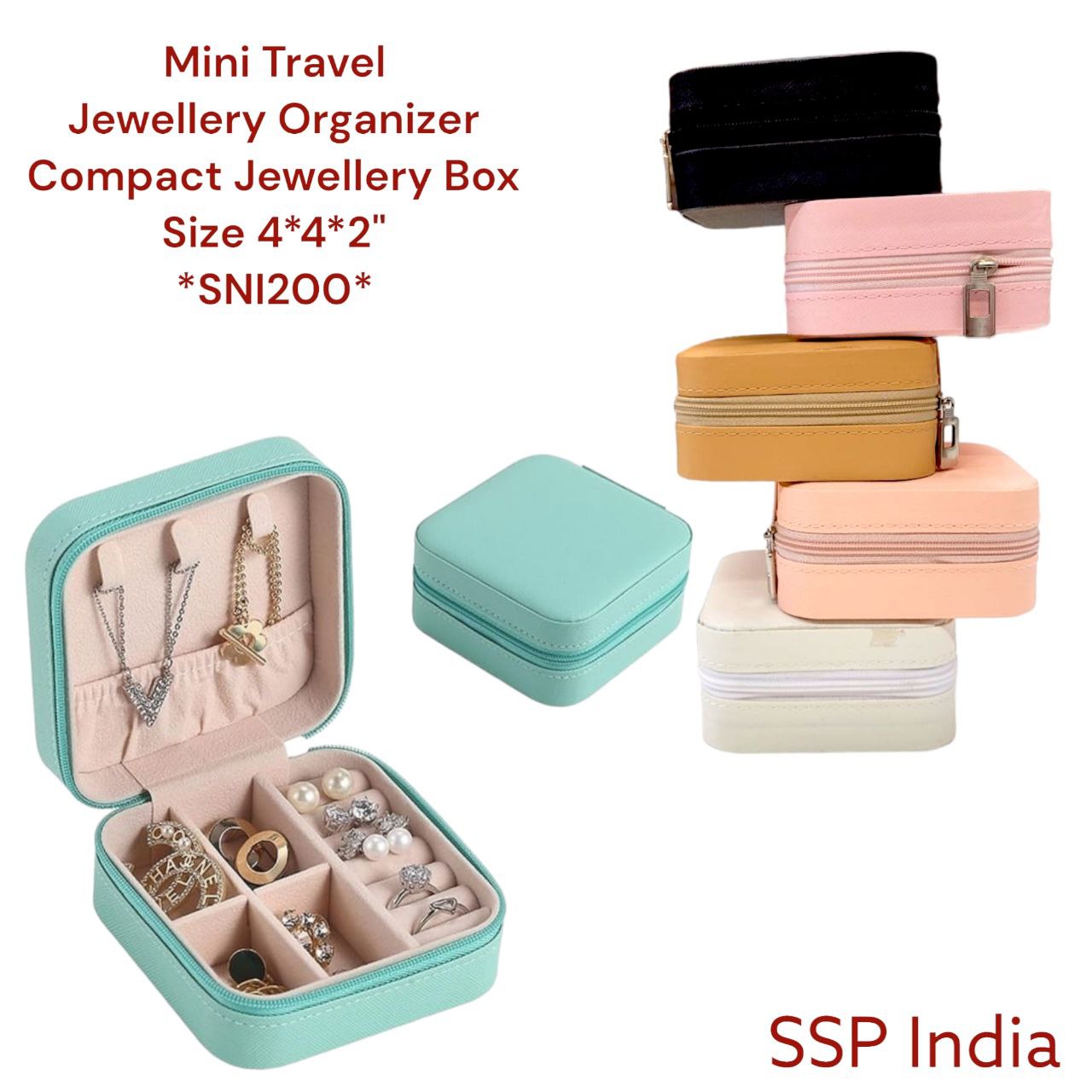 SHREE SHYAM PRODUCTS ZIPPER COMPACT JEWELLERY BOX