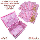 SHREE SHYAM PRODUCTS 10 POCKET NON WOVEN PRINTED JEWELLERY POUCH BOUNDARY