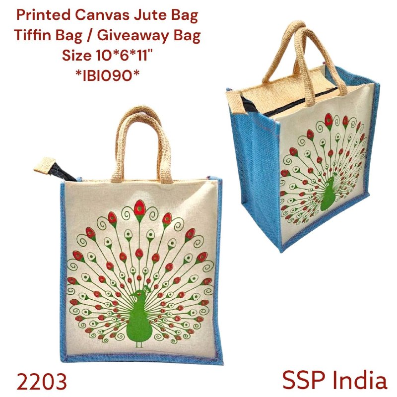 PRINTED CANVAS JUTE BAG TIFFIN BAG / GIVEAWAY BAG