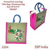 PRINTED FULL JUTE BAG TIFFIN BAG / GIVEAWAY BAG