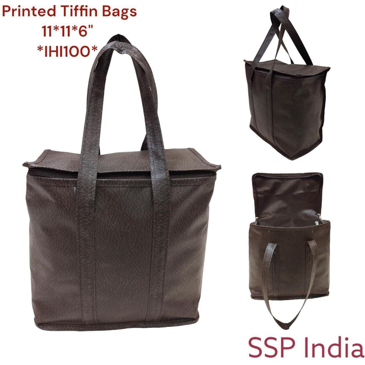 SHREE SHYAM PRODUCTS FAUX LEATHER BROWN TIFFIN BAGS