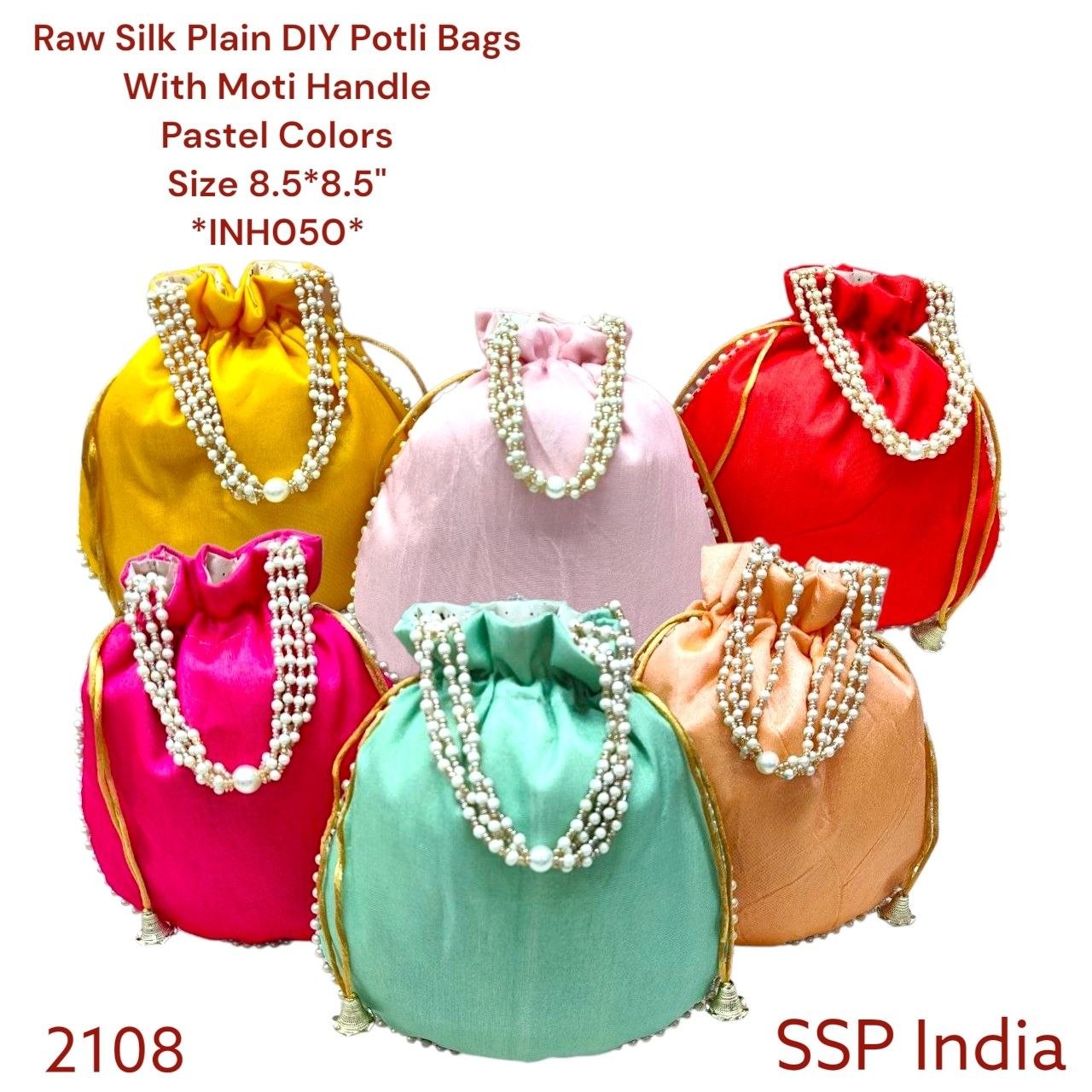 SHREE SHYAM PRODUCTS DIY POTLI PASTEL COLORS ROUND SHAPE