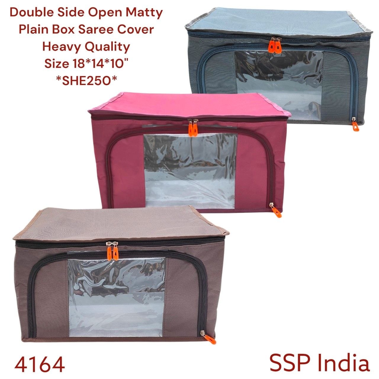 SHREE SHYAM PRODUCTS DOUBLE SIDE OPEN MATTY SAREE COVER