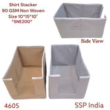 SHREE SHYAM PRODUCTS NON WOVEN PLAIN SHIRT STACKER STORAGE ORGANIZER