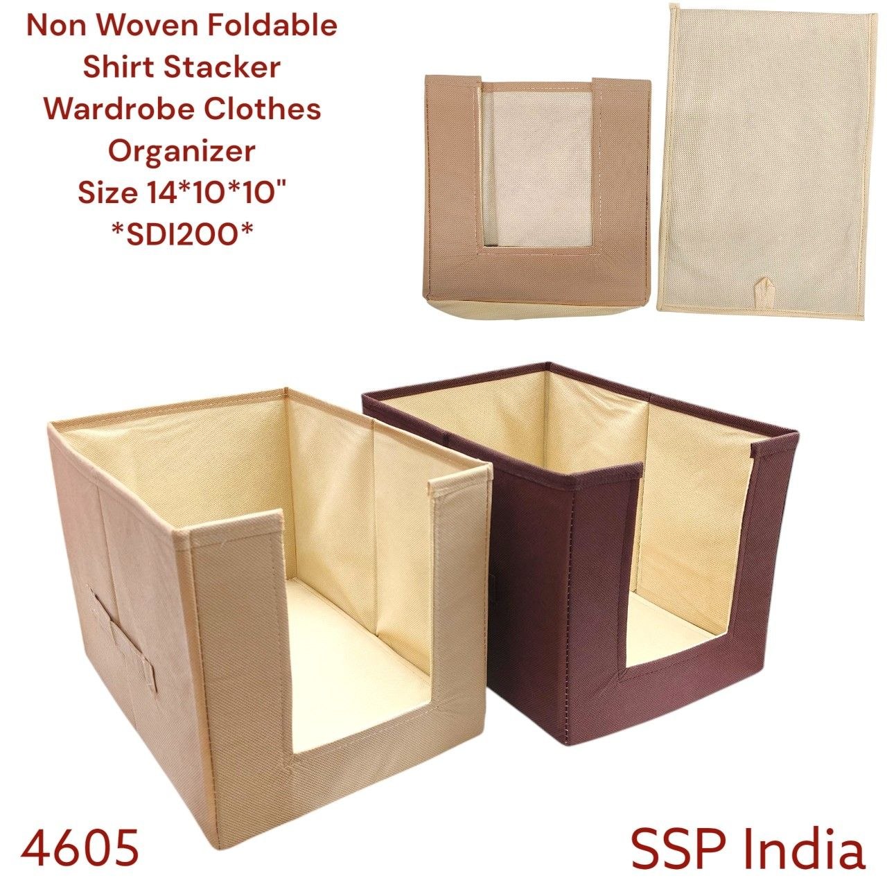 SHREE SHYAM PRODUCTS NON WOVEN PLAIN SHIRT STACKER STORAGE ORGANIZER