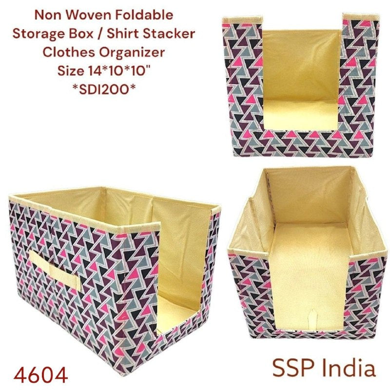 SHREE SHYAM PRODUCTS FOLDABLE STORAGE BOX SHIRT STACKER MATTY MATERIAL CLOTHES ORGANIZER