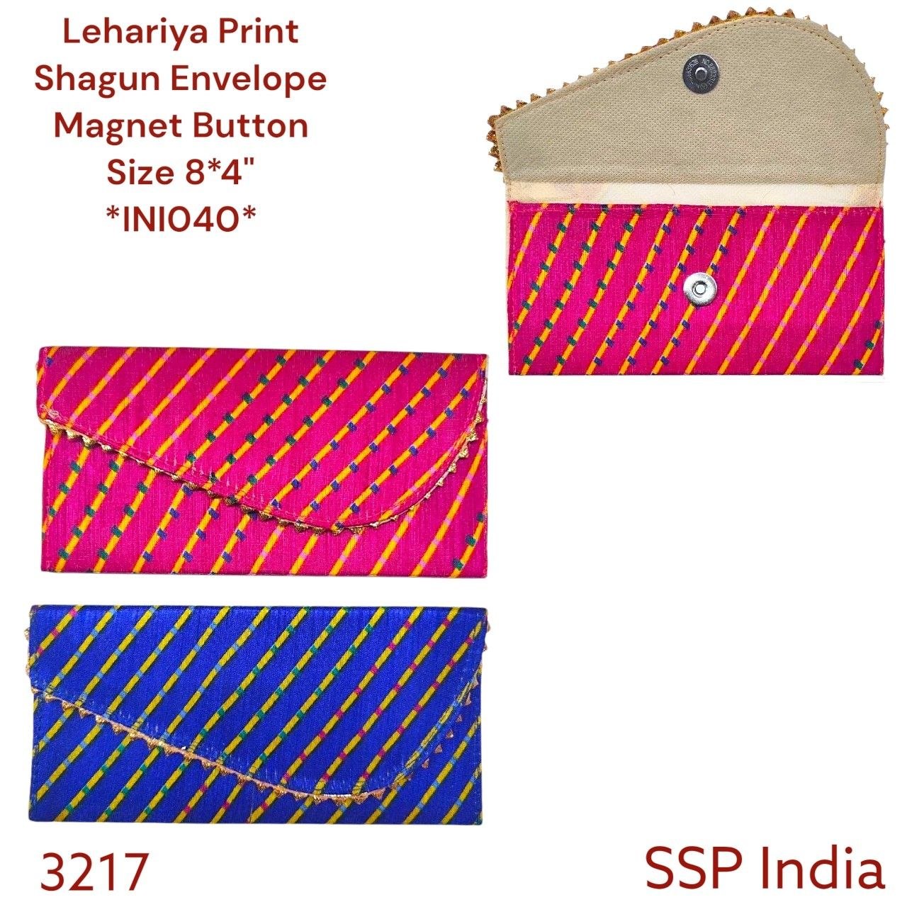 SHREE SHYAM PRODUCTSLEHARIYA PRINT SHAGUN ENVELOPE MAGNET BUTTON
