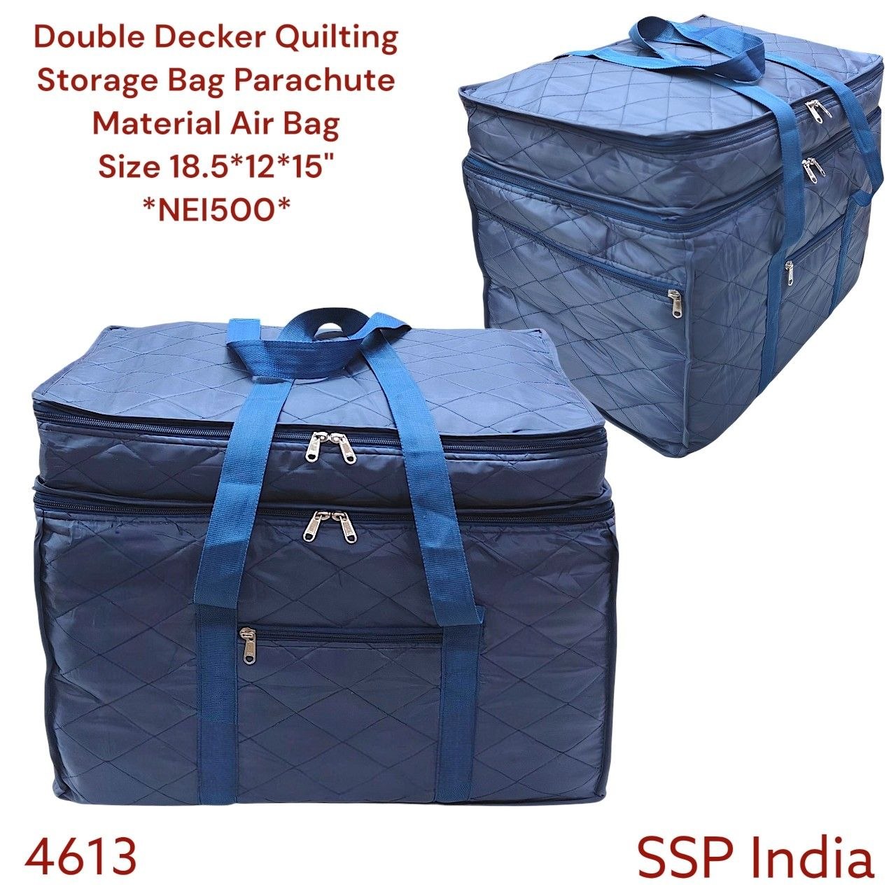 SHREE SHYAM PRODUCTS DOUBLE DECKER QUILTING STORAGE BAG