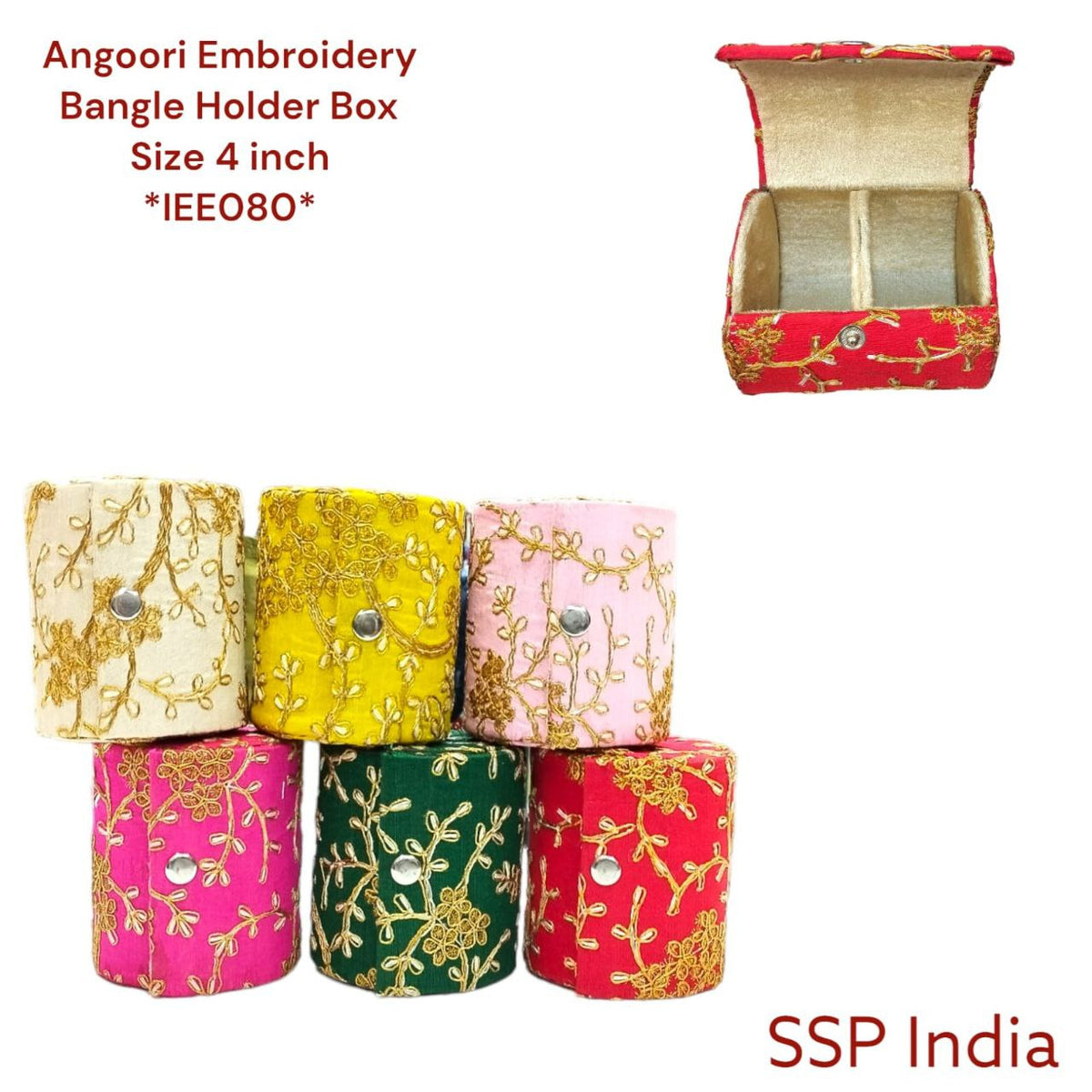 4 INCH BANGLE HOLDER ANGOORI EMBROIDERY